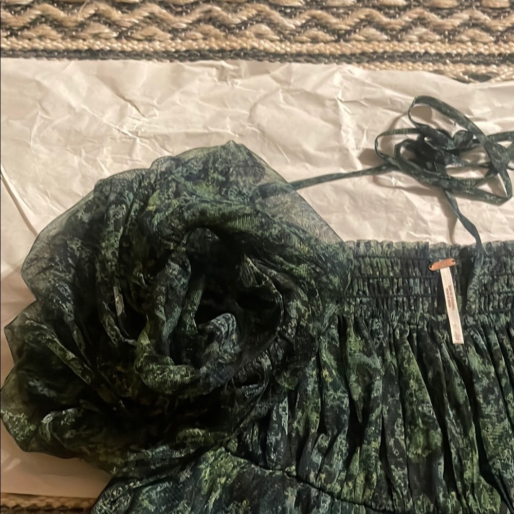 Free People Multicolor Smocked Skirt L - Picture 6 of 9